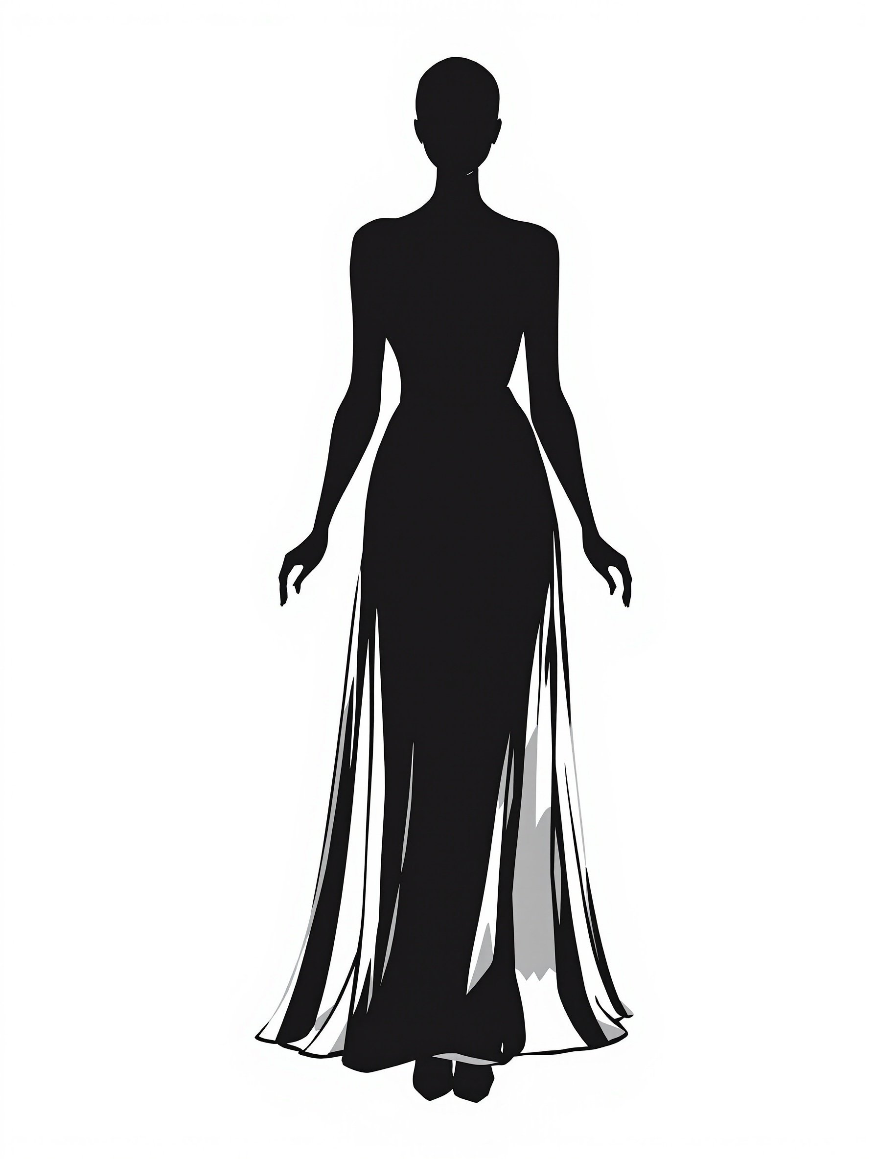 Silueta de vestido de vuelo